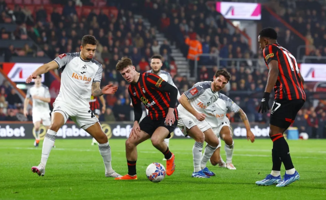 AFC Bournemouth vs Swansea City (02:45 &#8211; 26/01) | Xem lại trận đấu